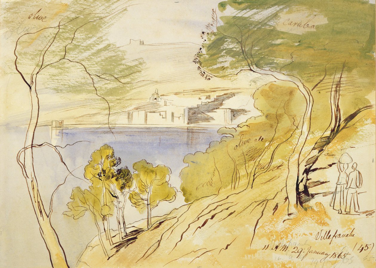 Villefranche af Edward Lear