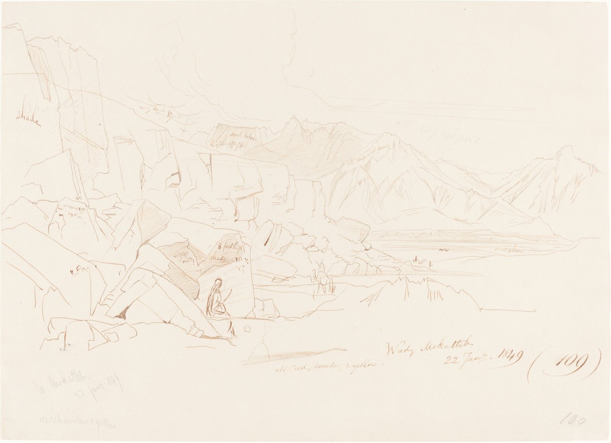 Office Valley, 1849. af Edward Lear