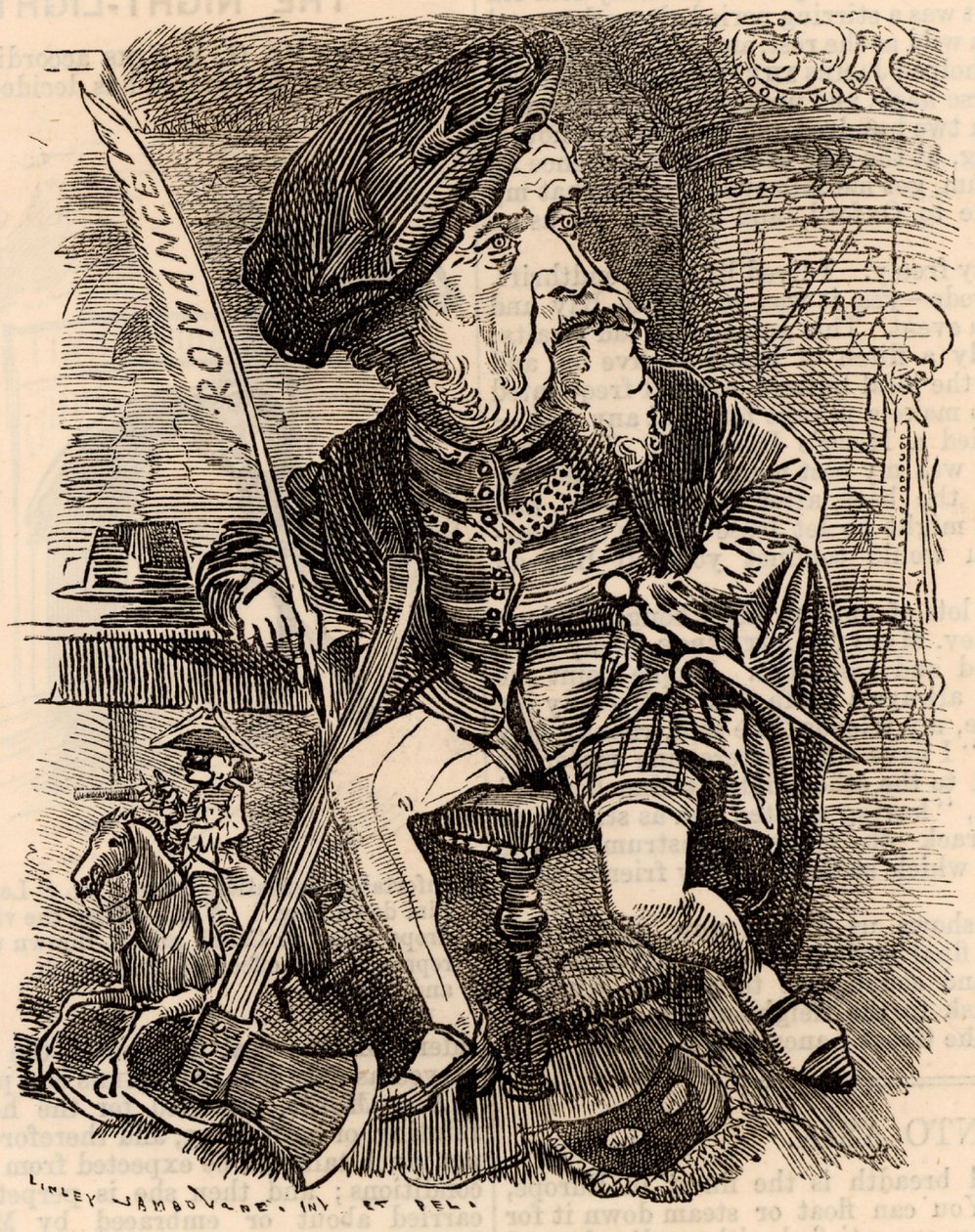 Harrison Ainsworth (1805-1882) af Edward Linley Sambourne