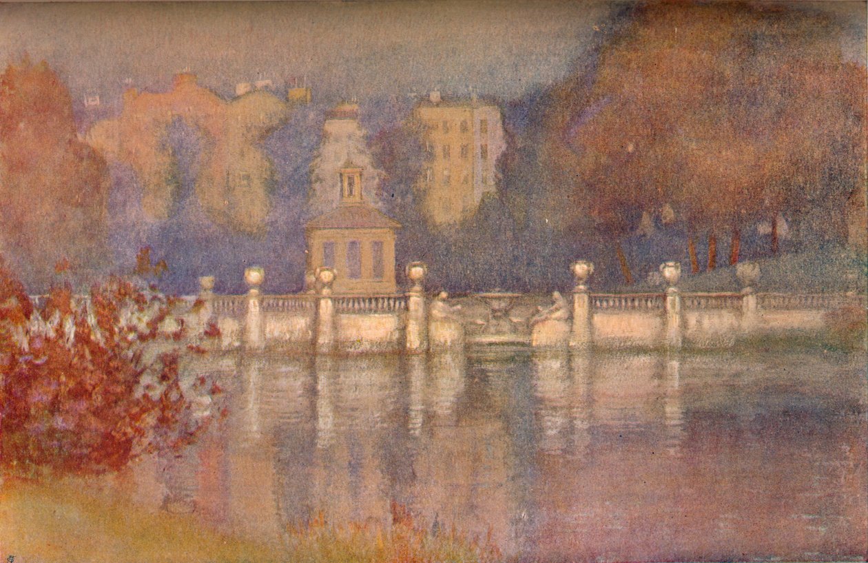 The Serpentine, Hyde Park, c1911 af Edward Louis Lawrenson