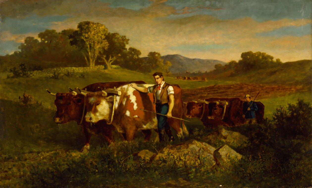 Hyrder med køer, 1869. af Edward Mitchell Bannister