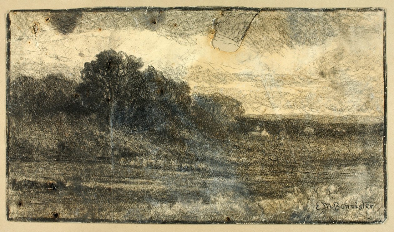 Landskab med træer af Edward Mitchell Bannister