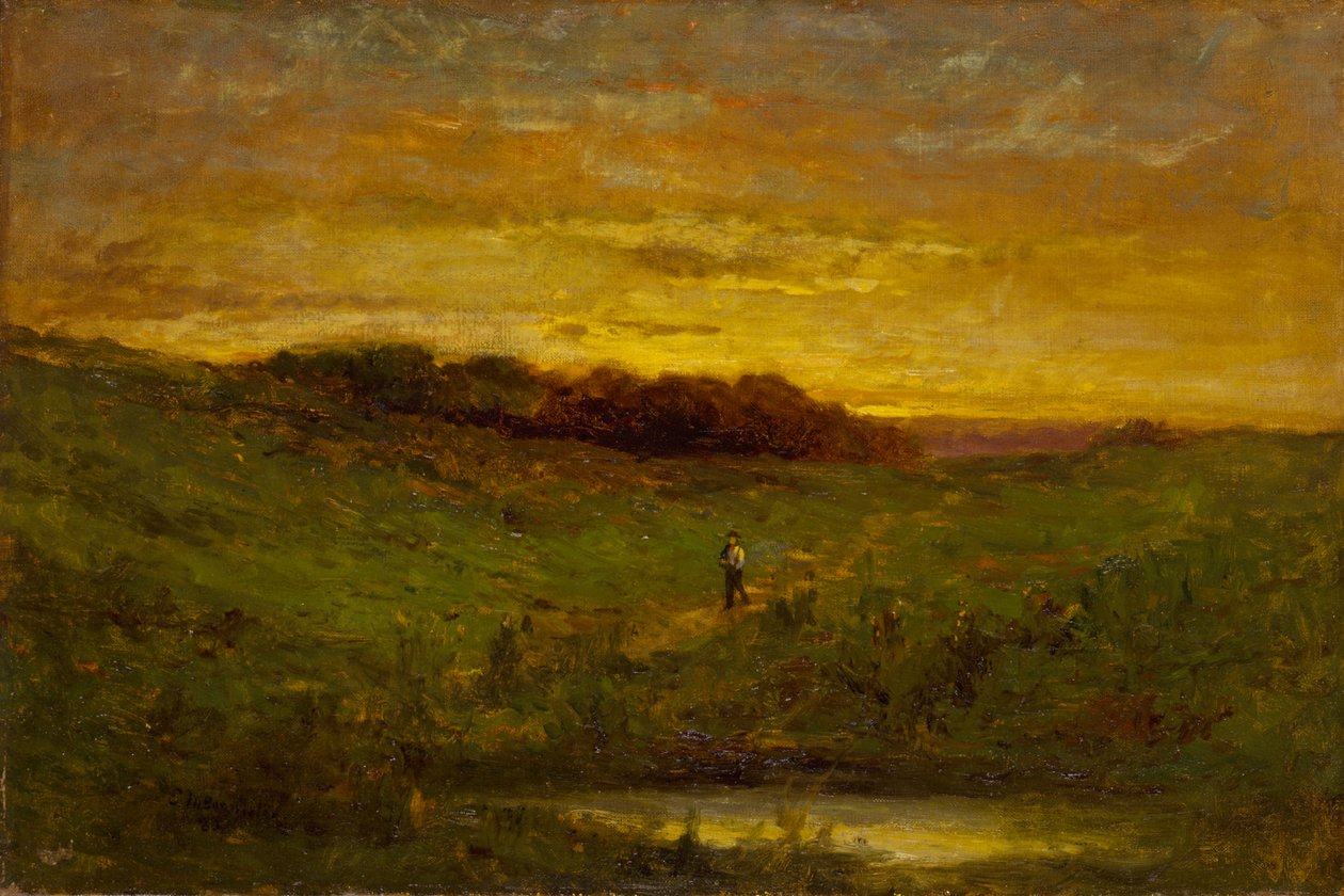 Solnedgang, 1883. af Edward Mitchell Bannister