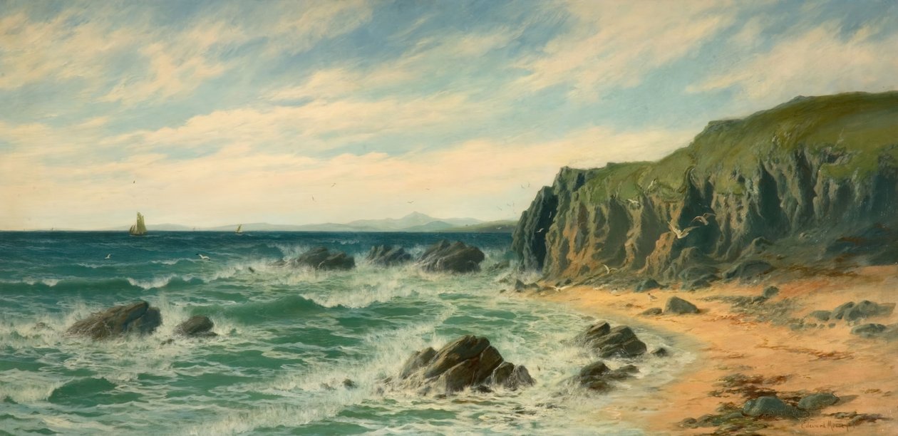 Kystscene, 1887. af Edward Moore