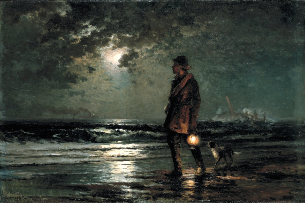 Livreddende patrulje, ca. 1893. af Edward Moran
