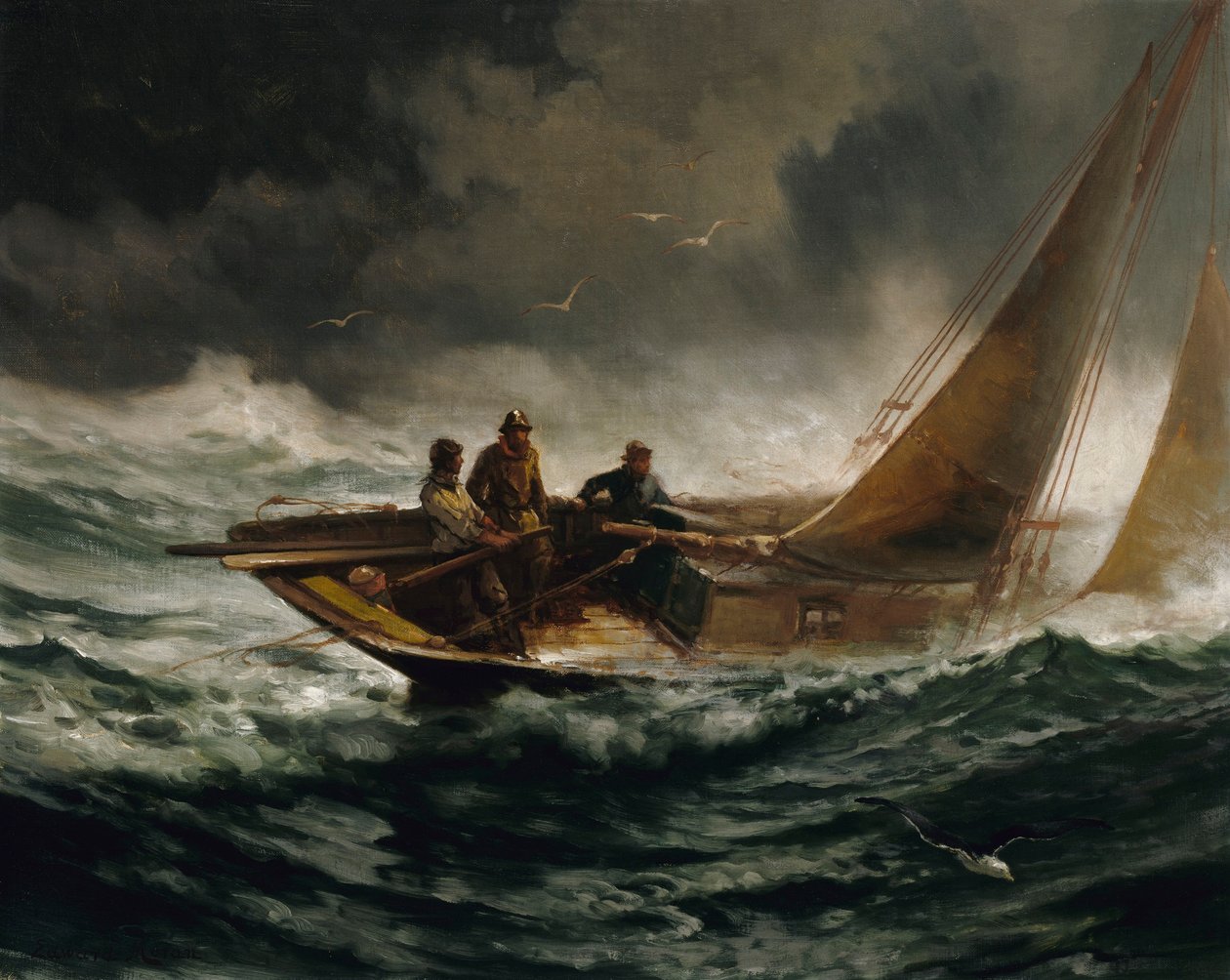 At ride ud af en storm af Edward Moran