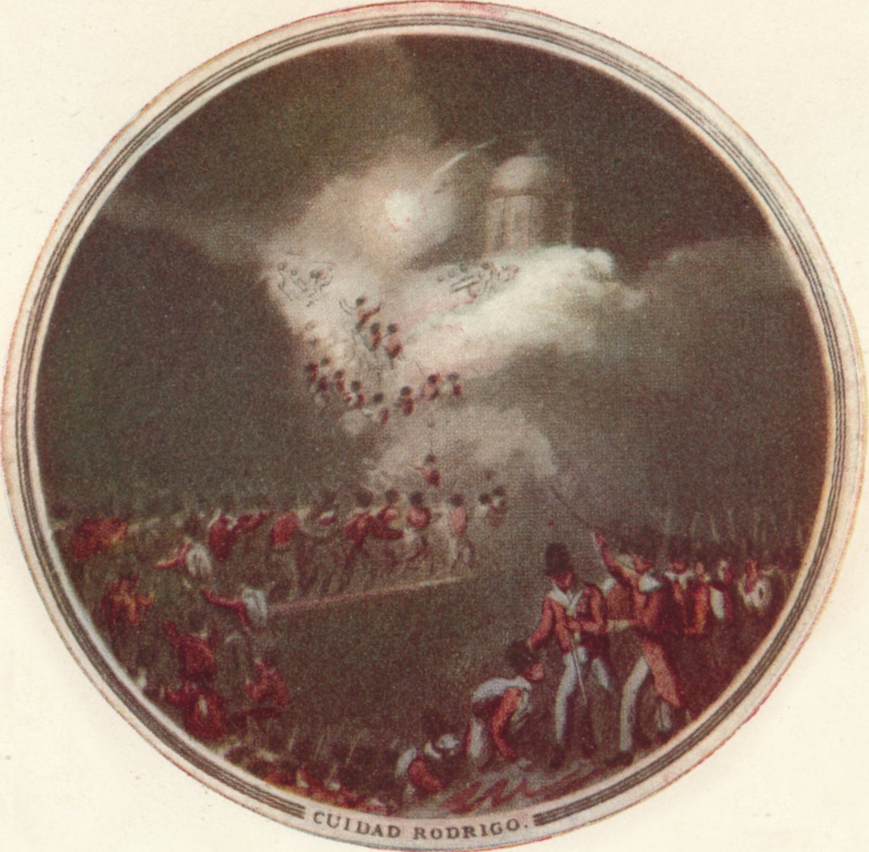 Tilfangetagelse af Ciudad Rodrigo, 1815, 1910 af Edward Orme