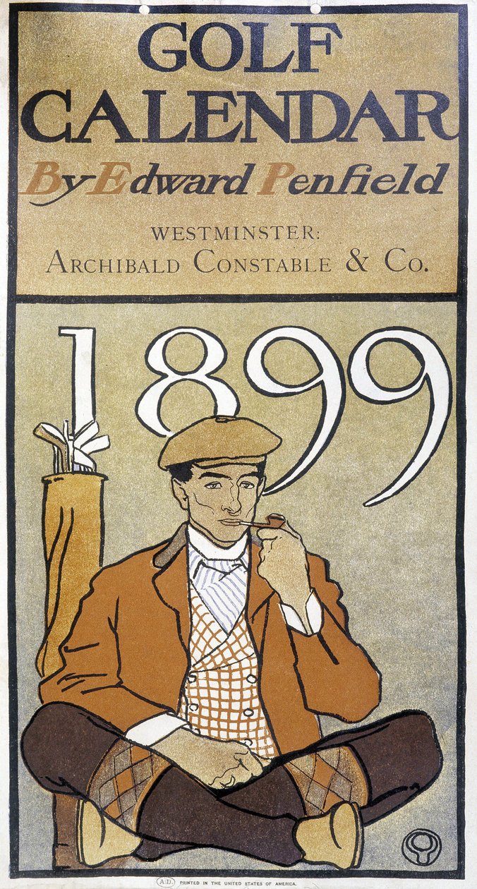 Kalender: "" Golfkalender"" af Edward Penfield af Edward Penfield