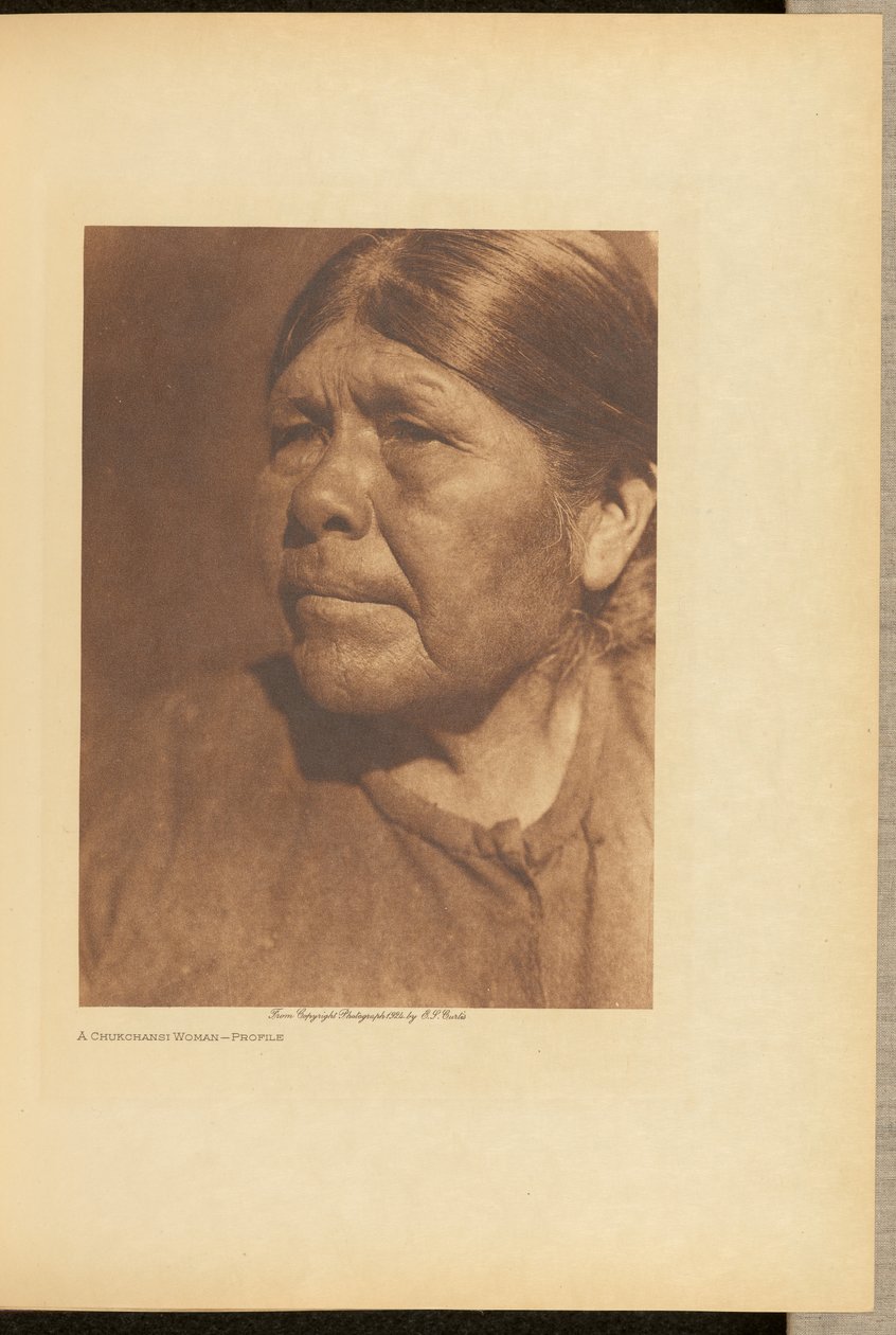 En Chukchansi-kvinde - Profil af Edward S. Curtis