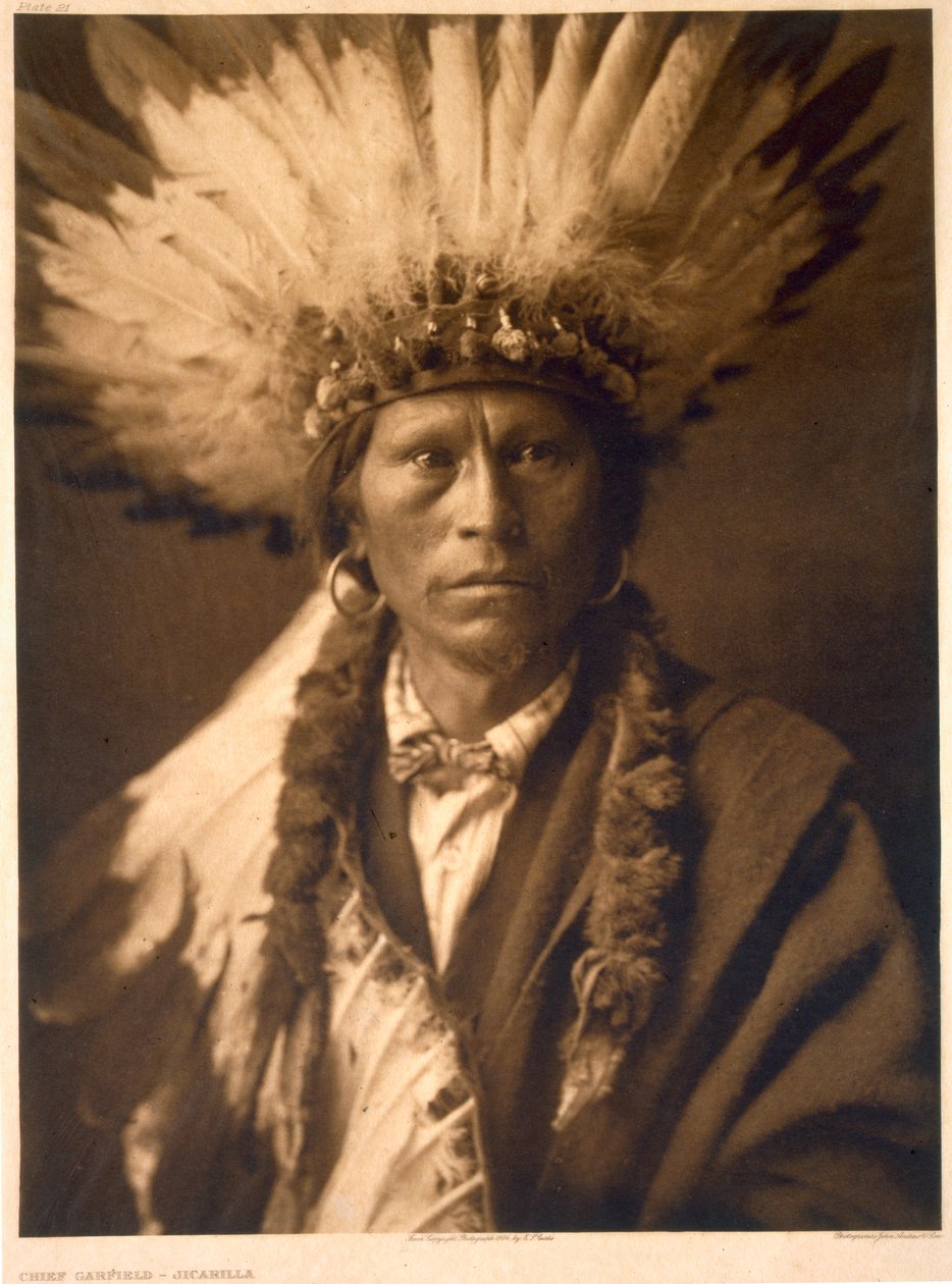 Chief Garfield fra Jicarilla af Edward Sheriff (after) Curtis