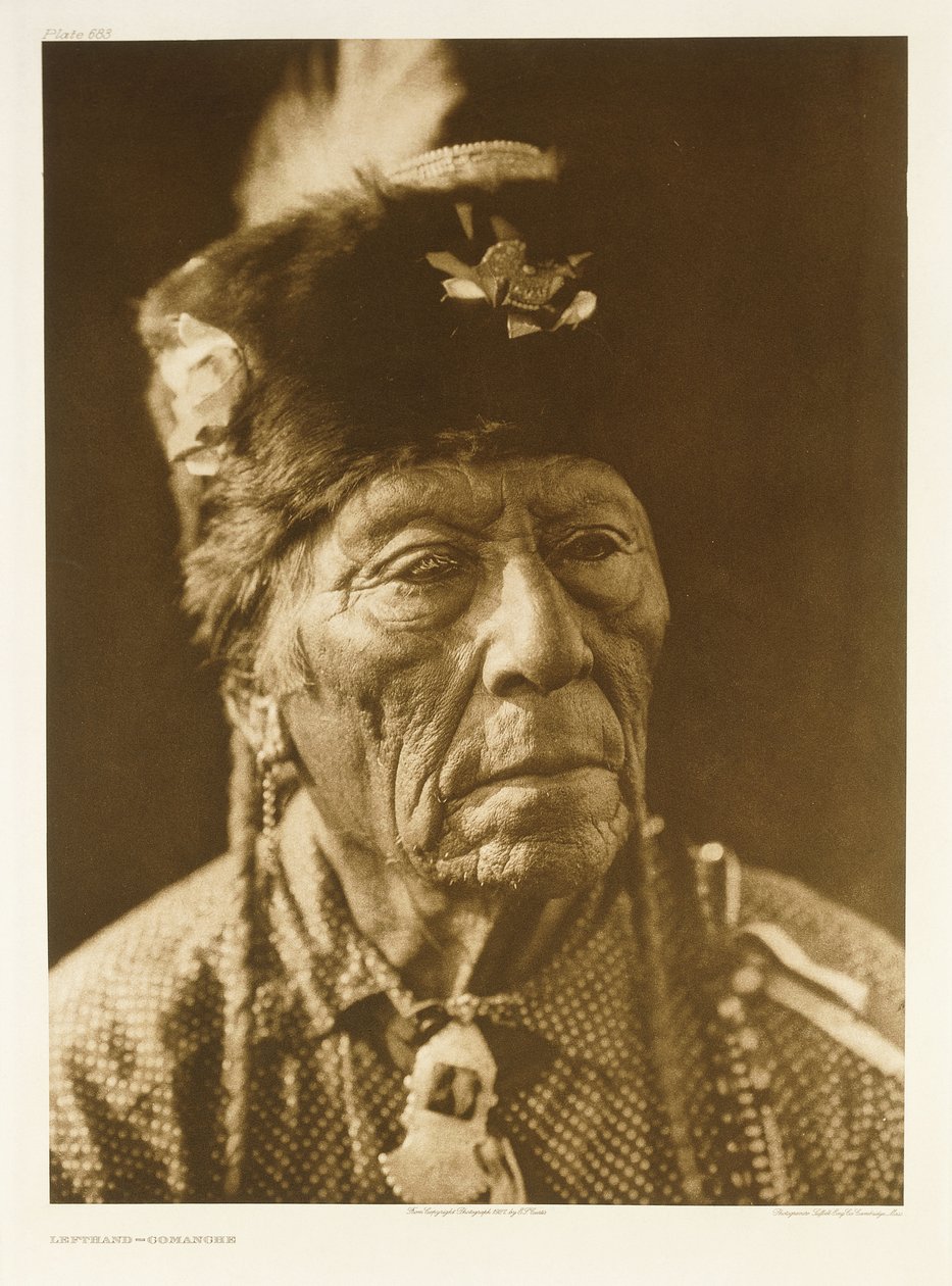 Venstrehånd-Comanche af Edward Sheriff (after) Curtis