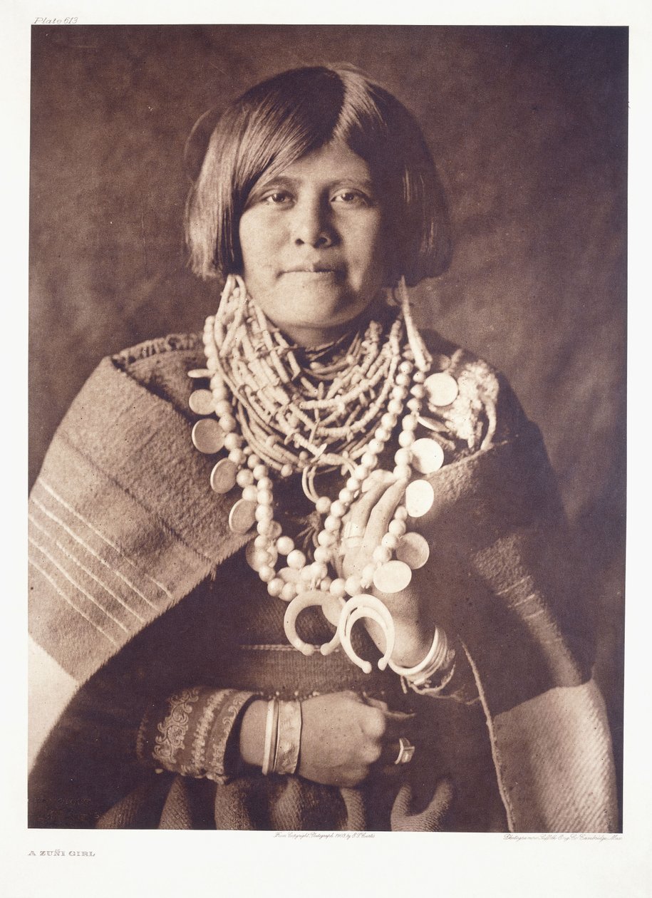 En Zuni-pige af Edward Sheriff Curtis
