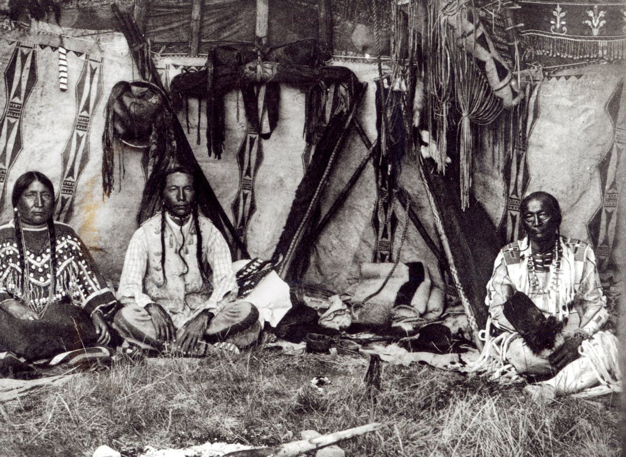 Piegan Lodge interiør af Edward Sheriff Curtis