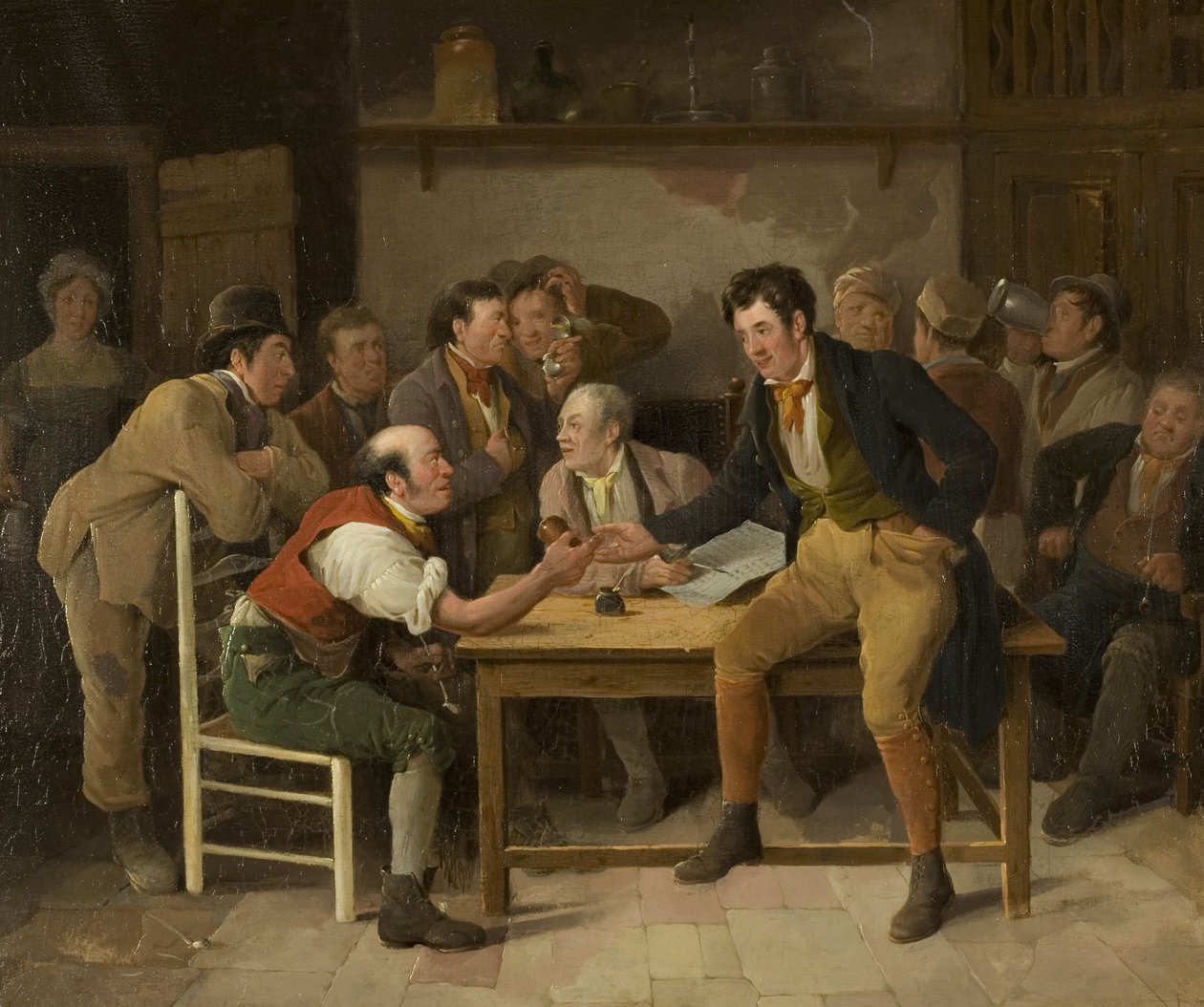 Kroscene, ca. 1820 af Edward Villiers Rippingille