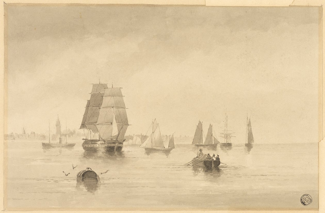 Rye - Sydkysten nær Hastings af Edward William Cooke
