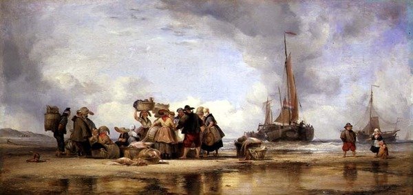 Scheveningen Strand af Edward William Cooke