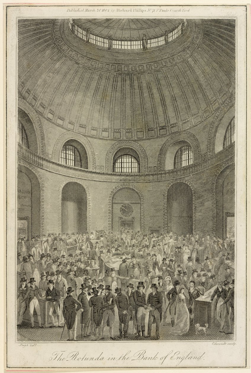 Rotunden ved Bank of England, 1804 af Edwards