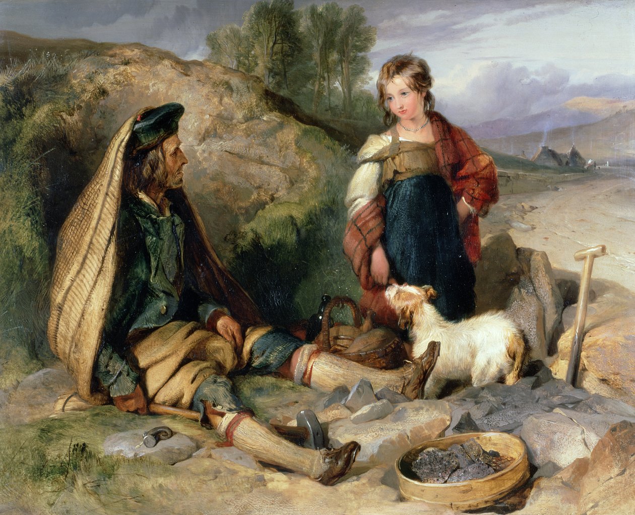 Stenbryderen og hans datter, 1830 af Edwin Landseer