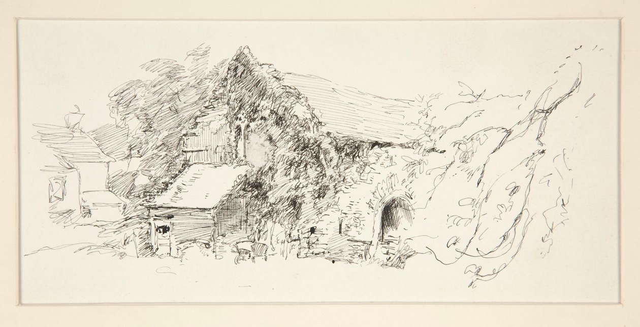 Arkitektstudie af Edwin Austin Abbey