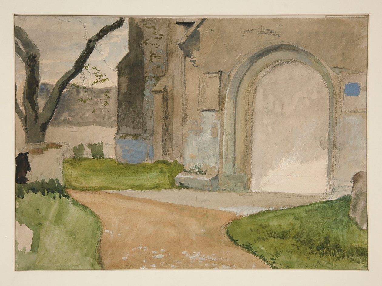 Arkitektstudie af Edwin Austin Abbey