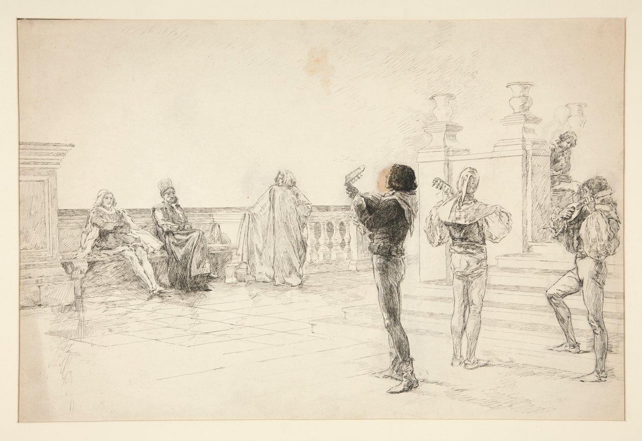 Balthazar synger: af Edwin Austin Abbey