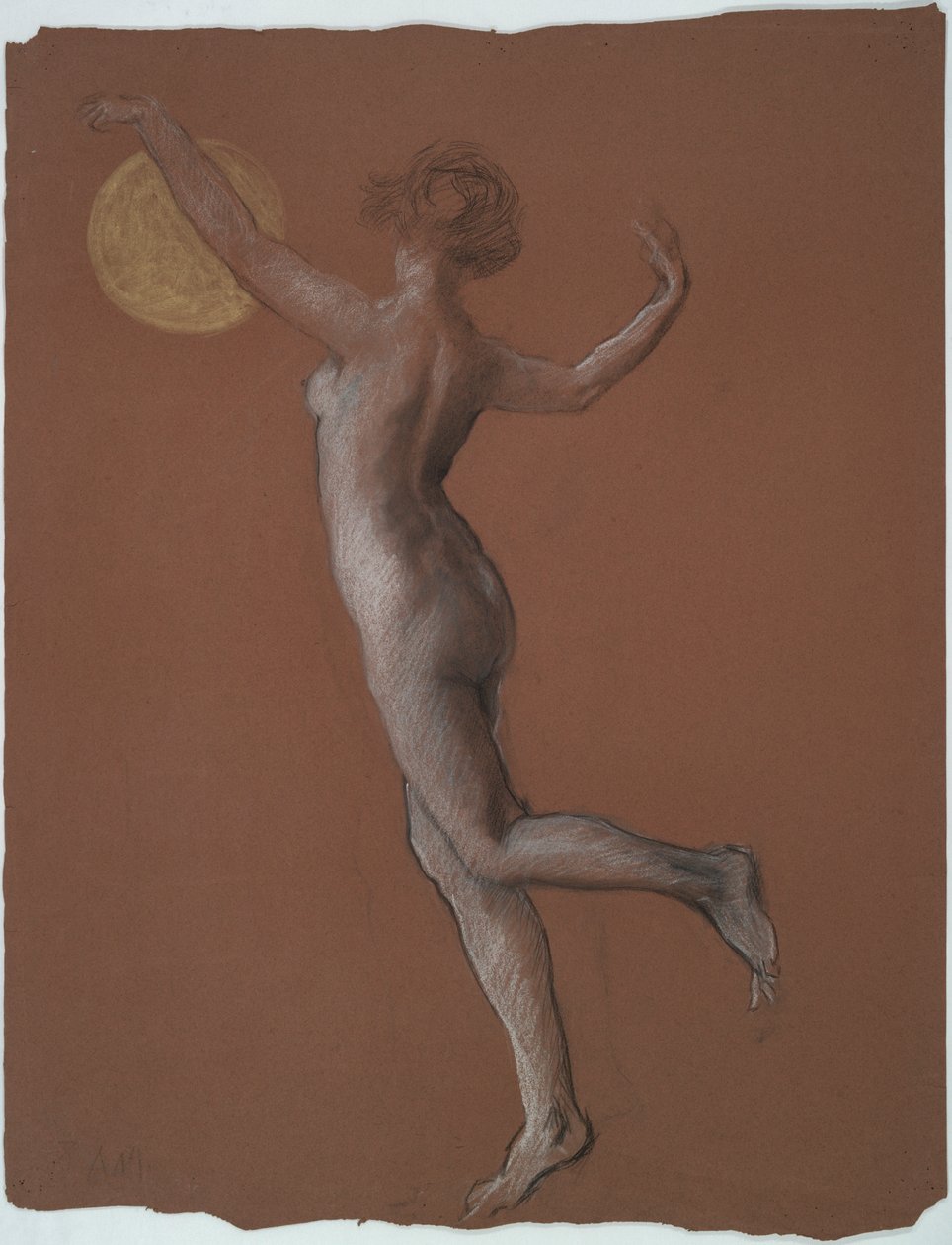 Tidlig figurundersøgelse for af Edwin Austin Abbey