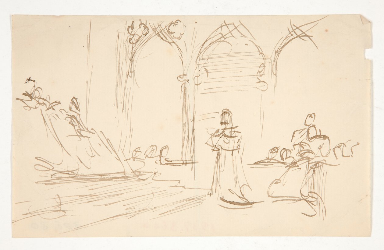 Tidlig undersøgelse for af Edwin Austin Abbey