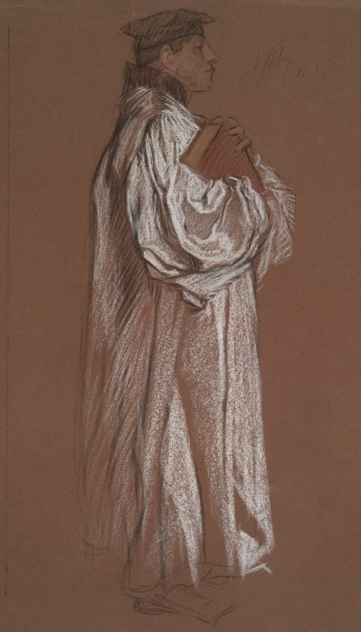 Figur for retssagen mod Catherine af Edwin Austin Abbey