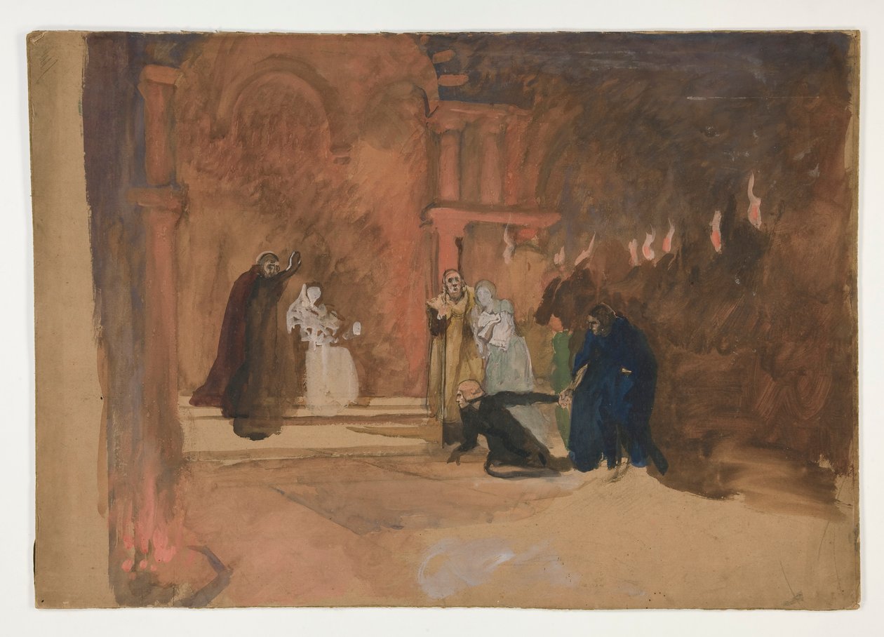 Figur scene. Hamlet? af Edwin Austin Abbey