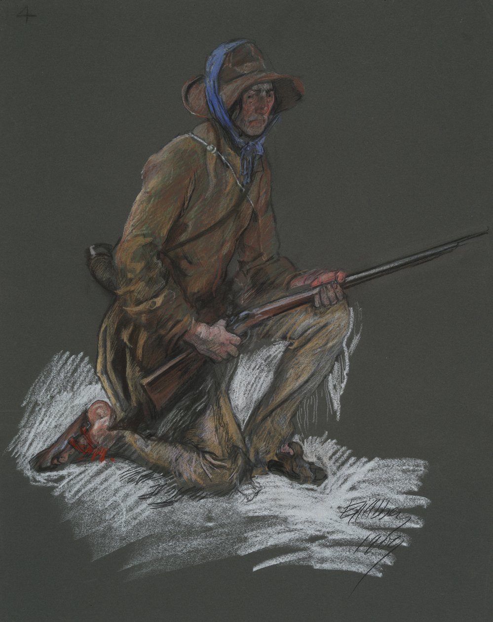 Figurstudie for af Edwin Austin Abbey
