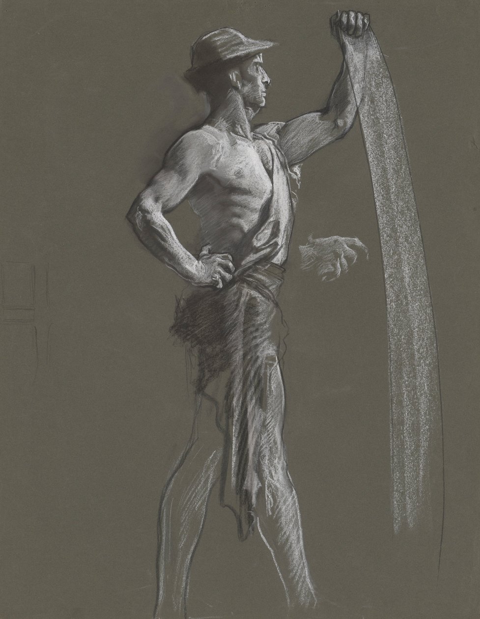 Figurstudie for af Edwin Austin Abbey