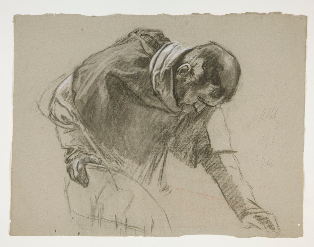 Figurstudie for kong Arthur af Edwin Austin Abbey