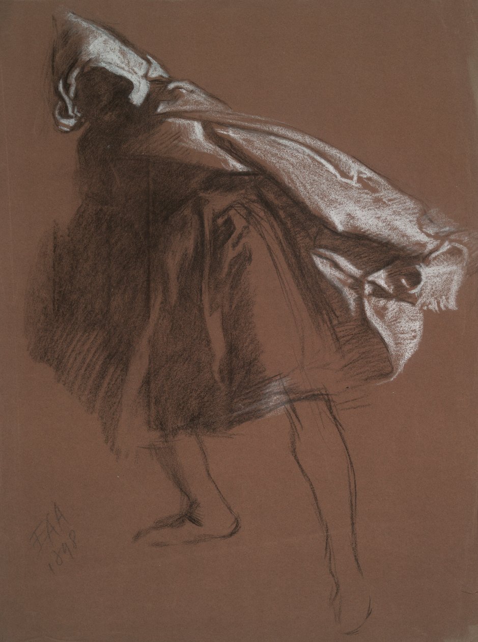 Figurstudie for Othello af Edwin Austin Abbey