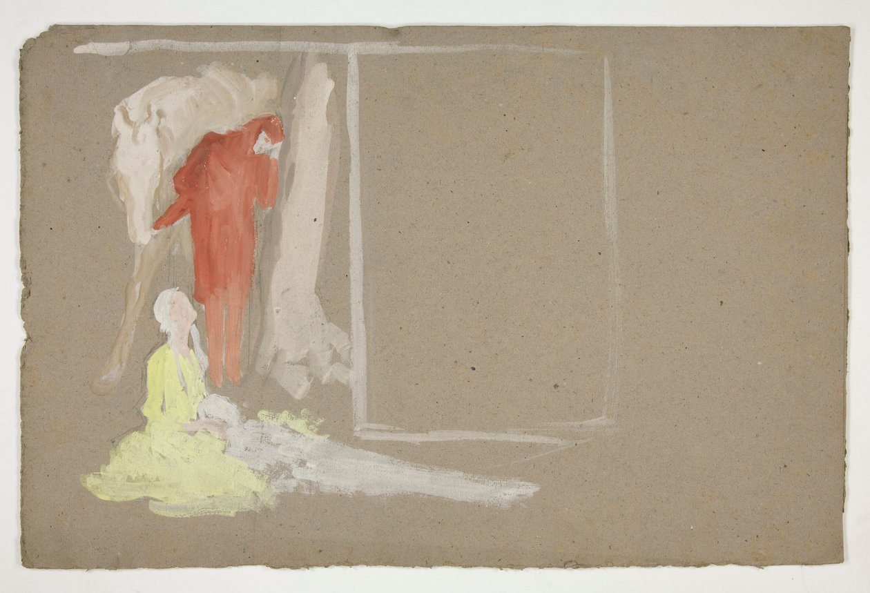 Gruppe af figurer - (uidentificeret illustration) af Edwin Austin Abbey