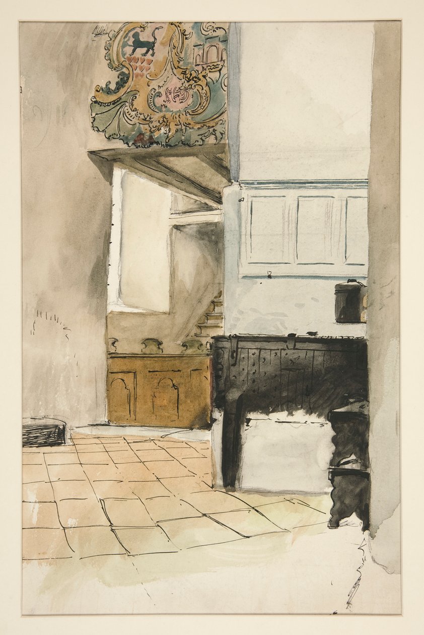 Interiørundersøgelse af Edwin Austin Abbey