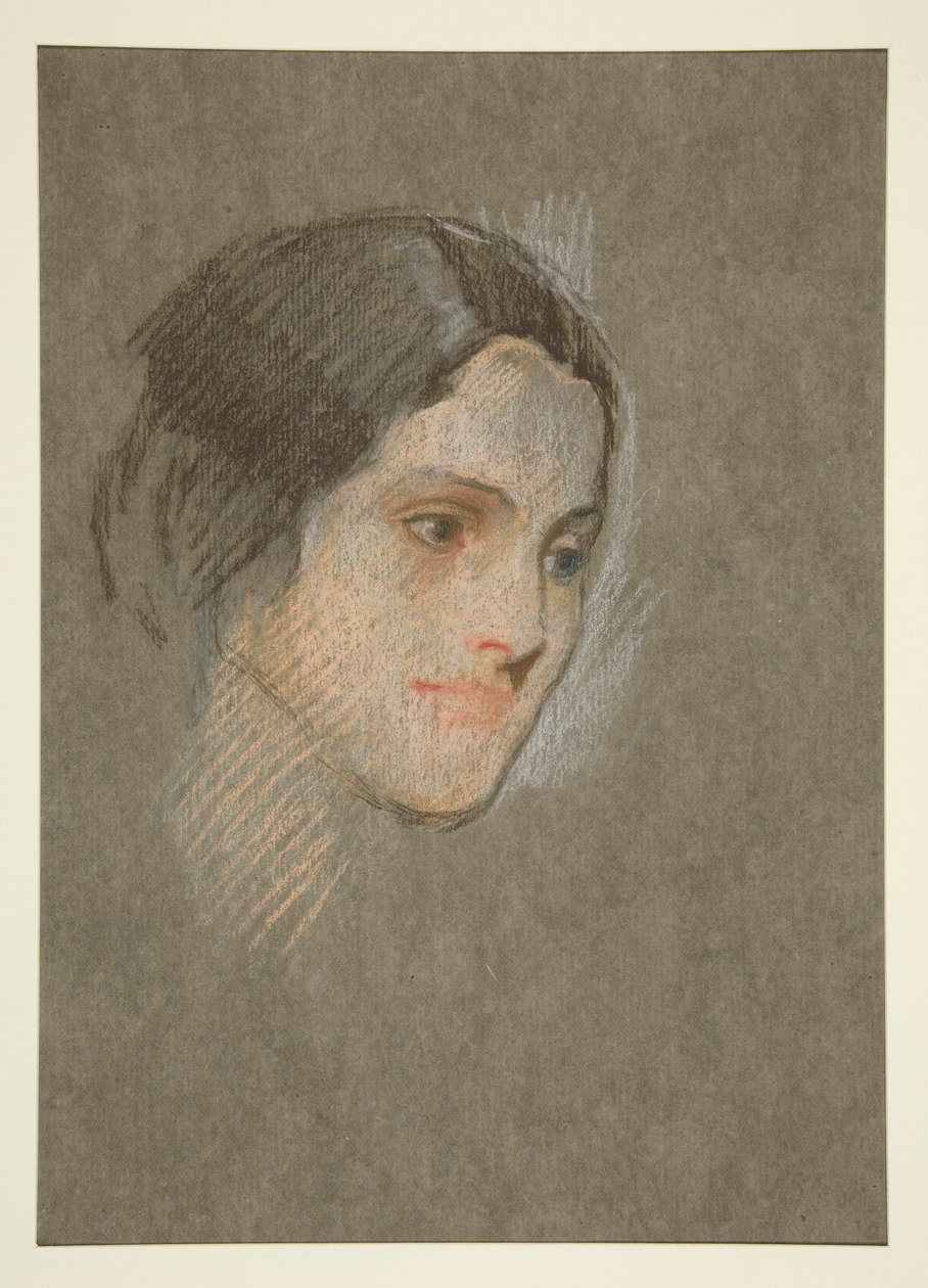 Portræt af en uidentificeret kvinde af Edwin Austin Abbey