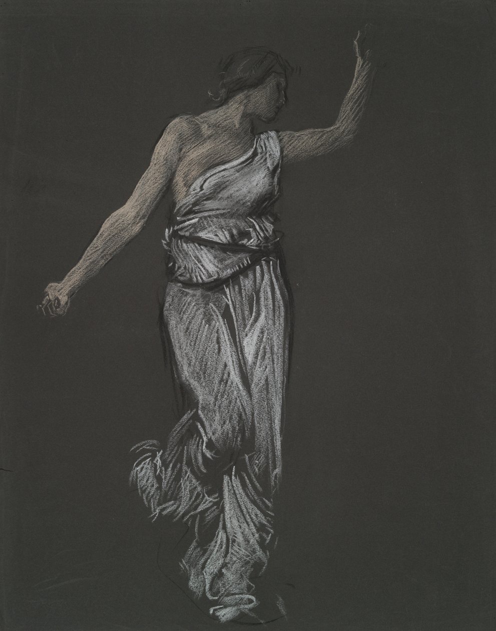 Muligt figurstudie for af Edwin Austin Abbey