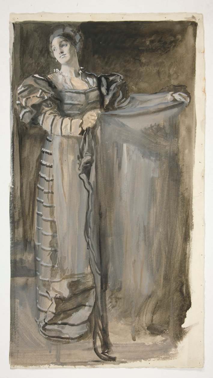 Forundersøgelse til Othello (?) af Edwin Austin Abbey