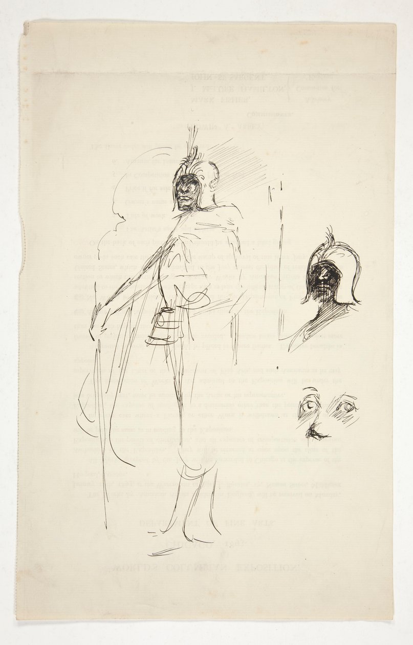 Forundersøgelse til Othello (?) af Edwin Austin Abbey