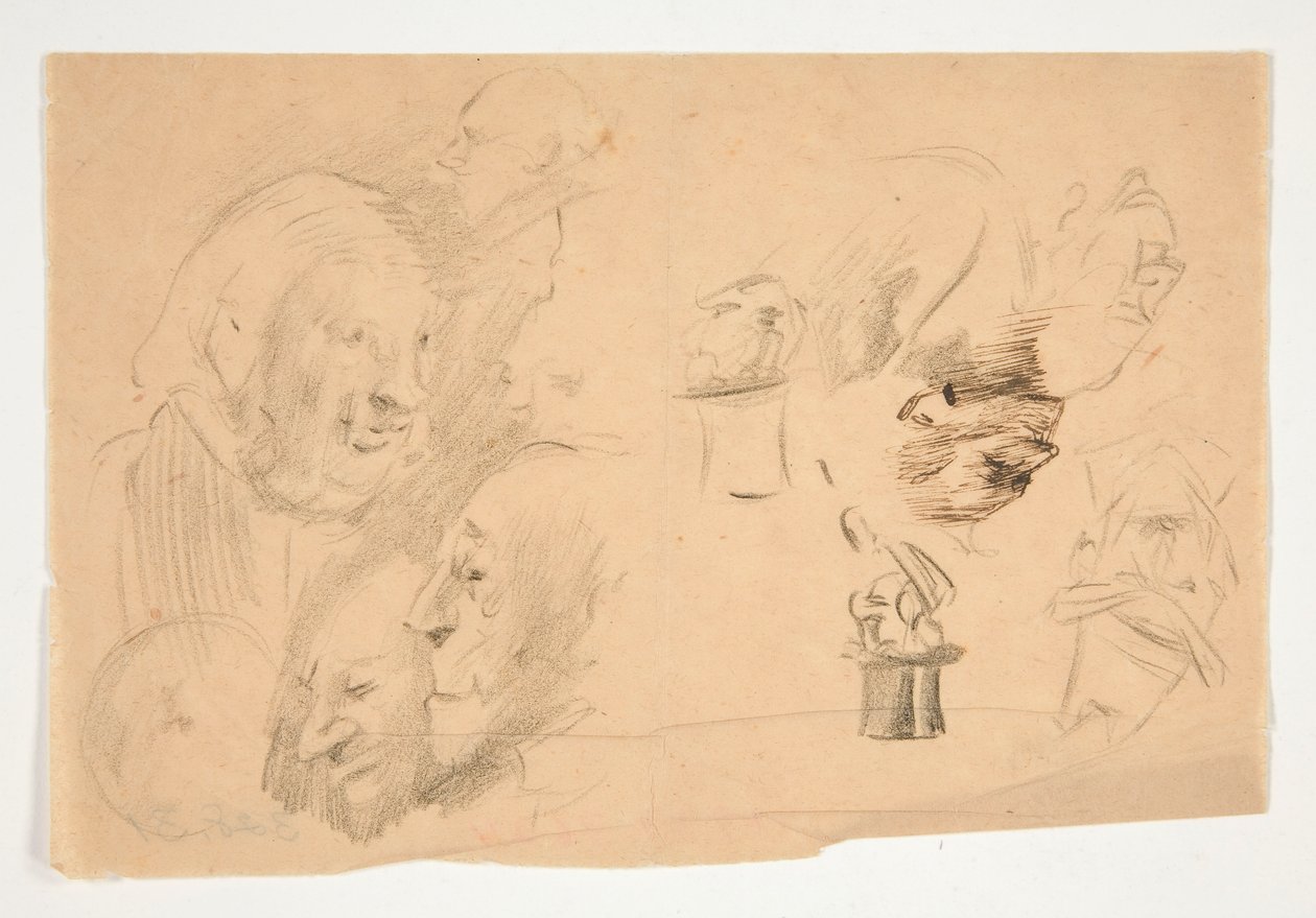 Ark med skitser af Edwin Austin Abbey