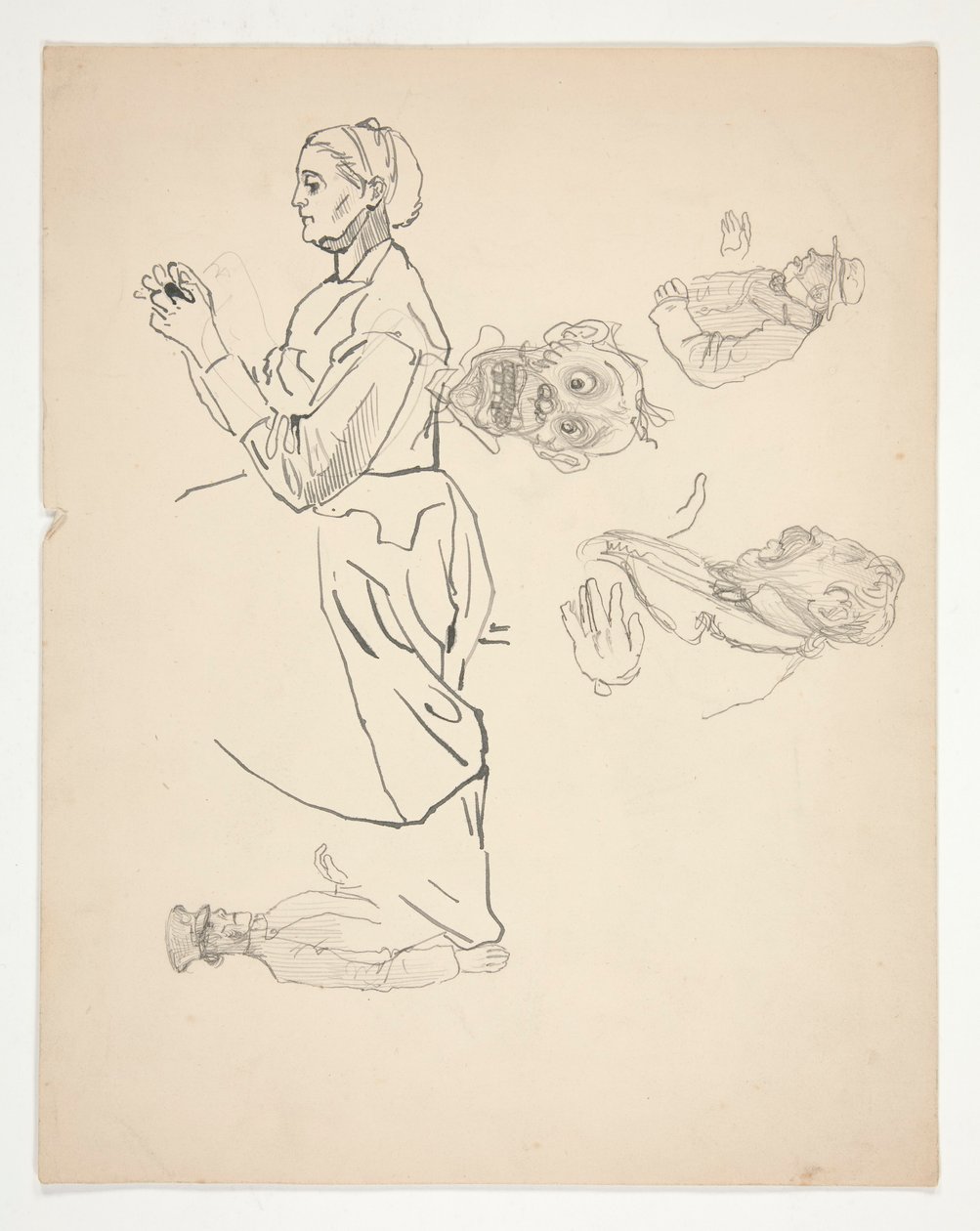 Ark med undersøgelser af Edwin Austin Abbey