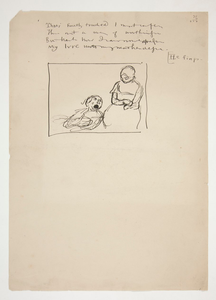 Studie for Herrick af Edwin Austin Abbey