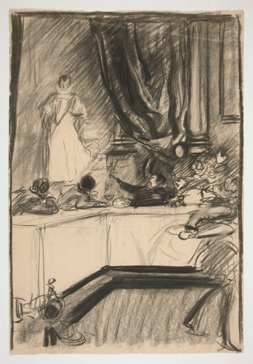 Studie for Petruchio og Katharina af Edwin Austin Abbey