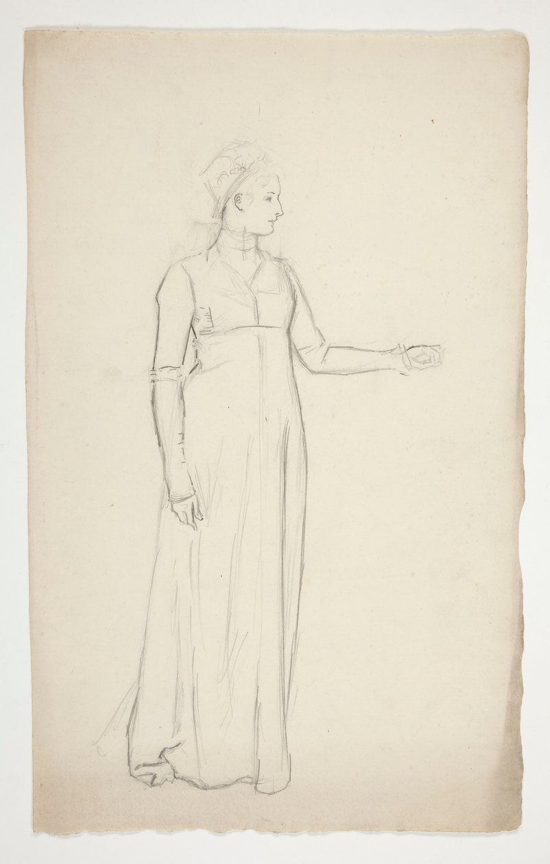 Studie af en kvinde af Edwin Austin Abbey