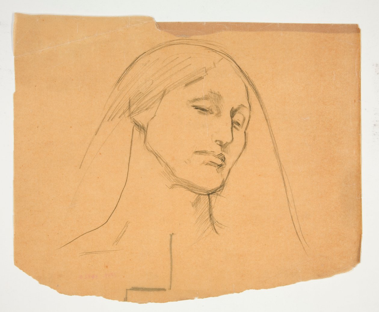 Studie af en kvinde af Edwin Austin Abbey