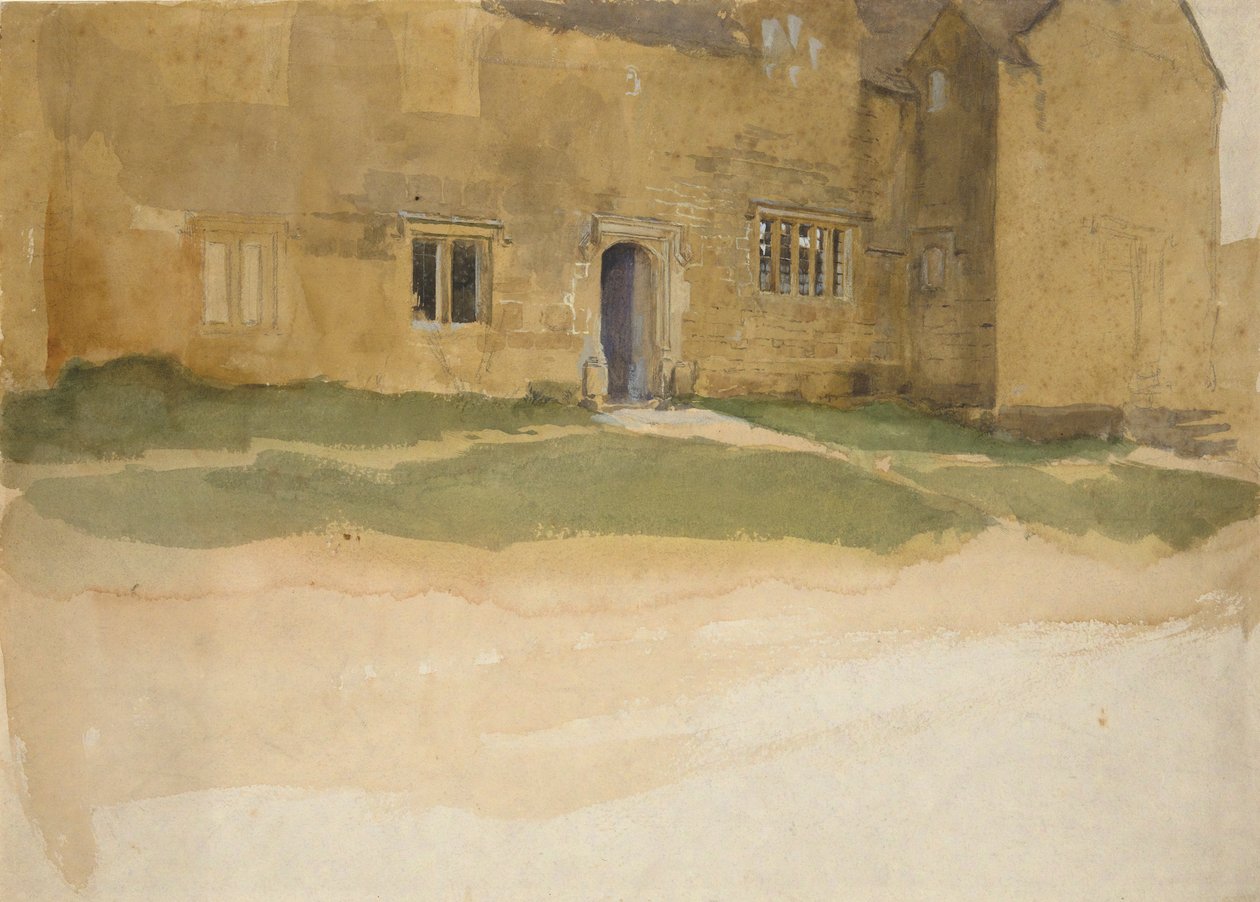 Studie af et engelsk middelalderhus af Edwin Austin Abbey