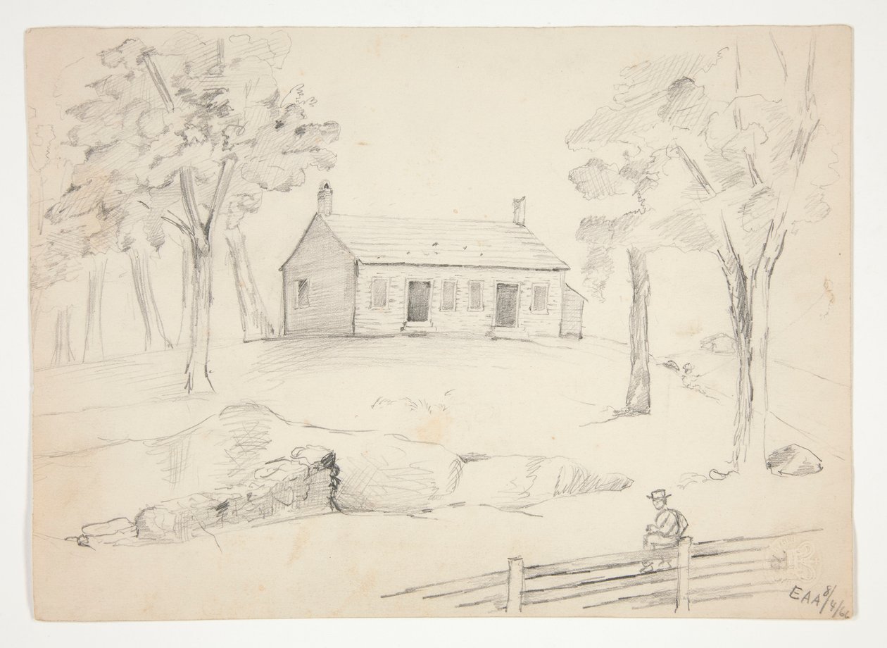 Udsigt over Friends Meeting House af Edwin Austin Abbey