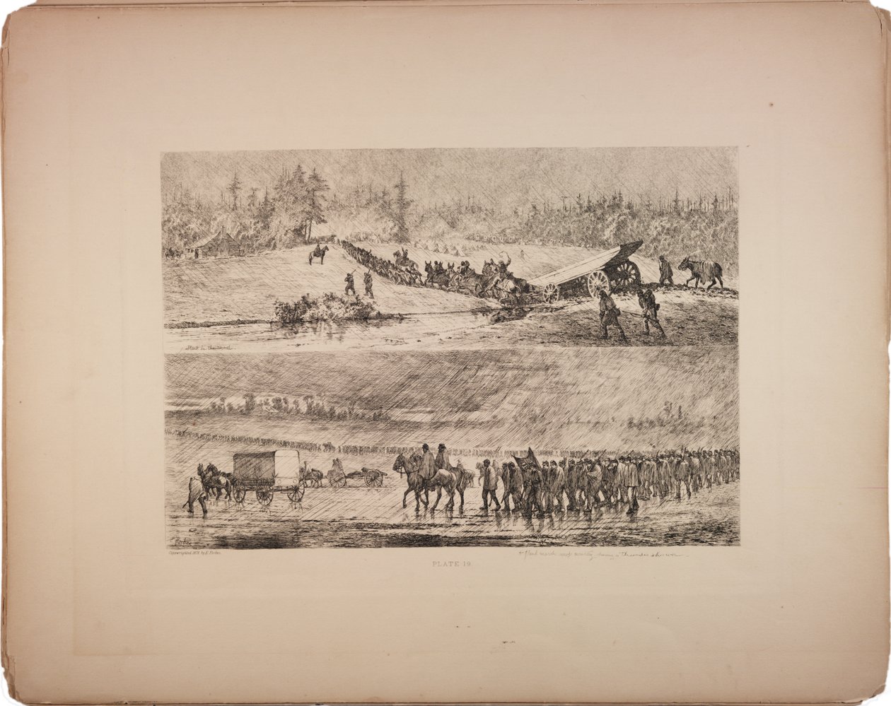Fast i mudderet, 1876 af Edwin Austin Forbes