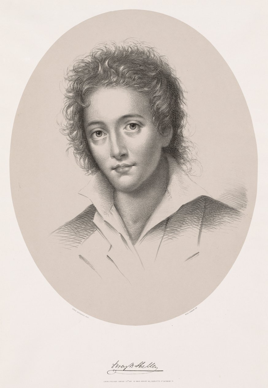 Percy Bysshe Shelley, 1867. af Edwin Beyerhaus
