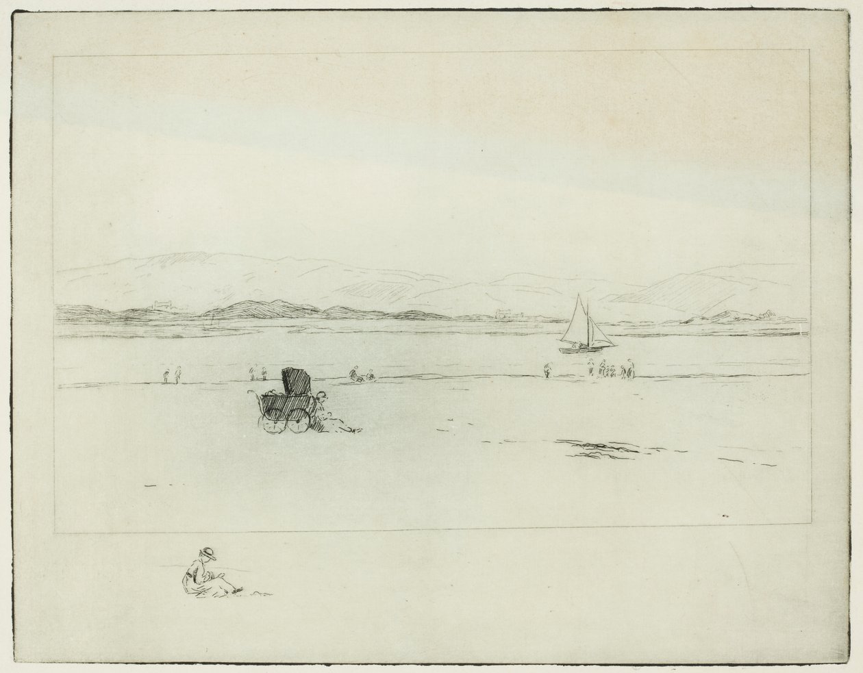 På flodmundingen (ætsning) af Edwin Butler Bayliss